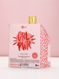 Подарочный набор GRL, гель для душа шампанское и бомбочки для ванны, Чистое Счастье — изображение 5