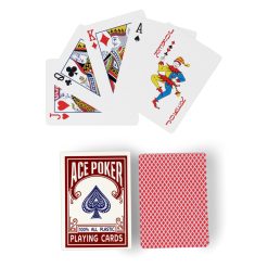 Карты игральные пластиковые «Ace Poker», 8.8×6.3 см, 30 мкм, красная рубашка
