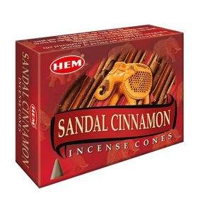HEM конусы благовония Sandal Cinnamon САНДАЛ КОРИЦА, 10 шт.