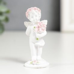 Фигурка «Ангел с букетом розовых роз», 6.5×2.5×2.5 см