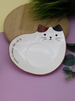 Керамический чайный набор (кружка+блюдце) «Mr. Purr», 430 ml — изображение 3