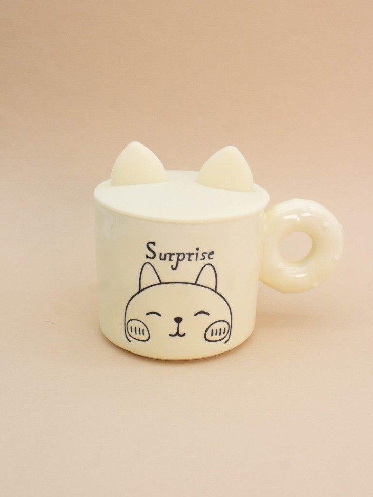 Кружка «Kitty surprise», beige (420 ml) 3 nana.by Кружка «Kitty surprise», beige (420 ml) — изображение 2