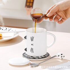 Кружка «Minimalistic cat», white (360 ml) — изображение 2