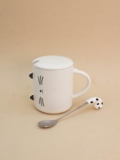 Кружка «Minimalistic cat», white (360 ml) — изображение 3