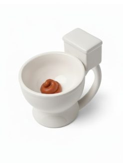 Кружка керамическая iLikeGift "Туалет", белая (14*10,5*11,5см), 140мл