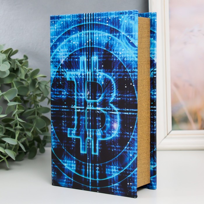 Сейф-книга дерево кожзам "Биткоин" 21х13х5 см 3 nana.by Сейф-книга дерево кожзам "Биткоин" 21х13х5 см — изображение 2