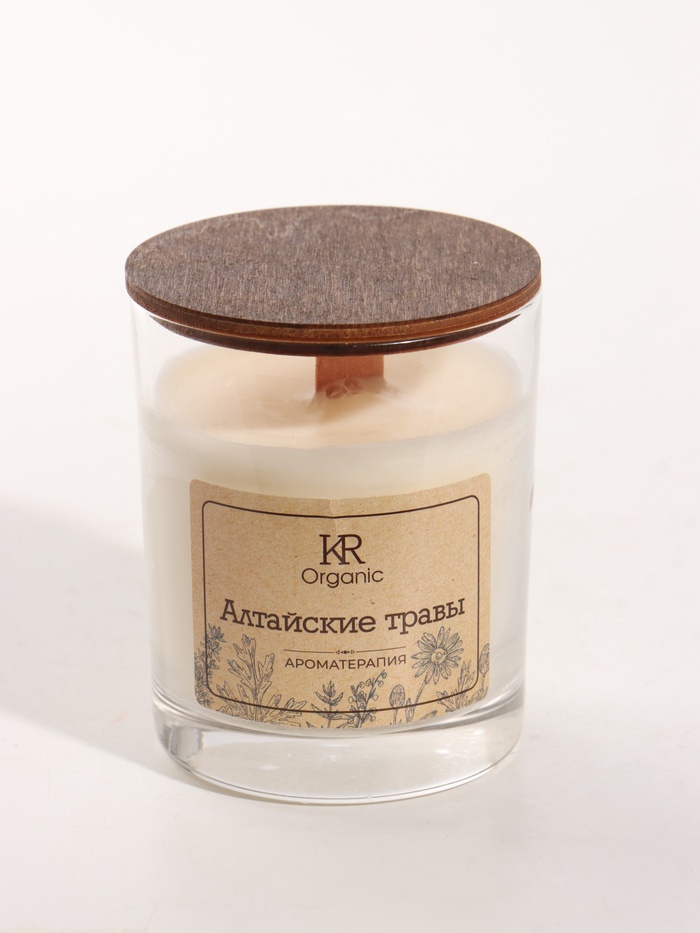 Свеча ароматическая в стекле ORGANIC, 190 мл, соевый воск, алтайские травы 2 nana.by Свеча ароматическая в стекле ORGANIC, 190 мл, соевый воск, алтайские травы