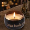 Свеча в чаше Yoga heal the soul, 200 г, 8.5х7 см, соевый воск
