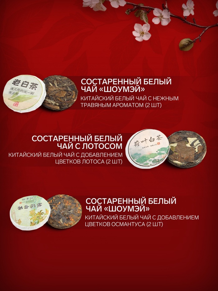 Чай Пуэр подарочный китайский «Ассорти», 11 видов 5 nana.by Чай Пуэр подарочный китайский «Ассорти», 11 видов — изображение 4